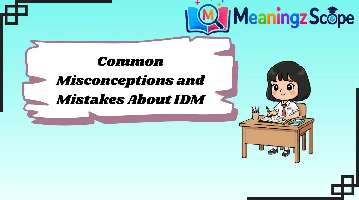 Common Misconceptions and Mistakes About IDM Common Misconceptions and Mistakes About IDM