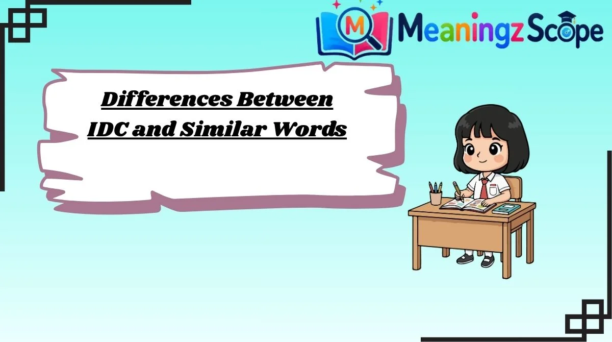 Differences Between IDC and Similar Words Differences Between IDC and Similar Words