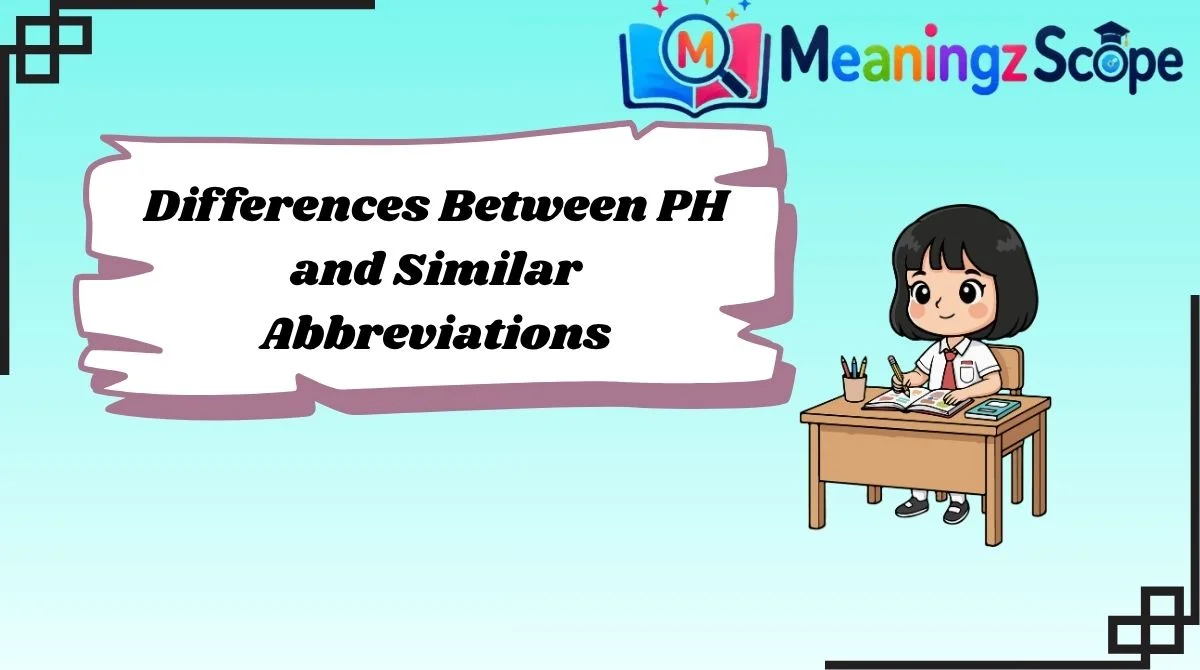 Differences Between PH and Similar Abbreviations Differences Between PH and Similar Abbreviations