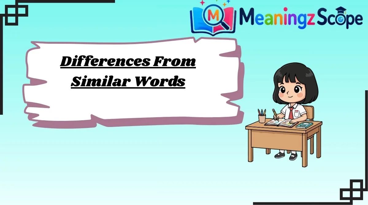 Differences From Similar Words Differences From Similar Words