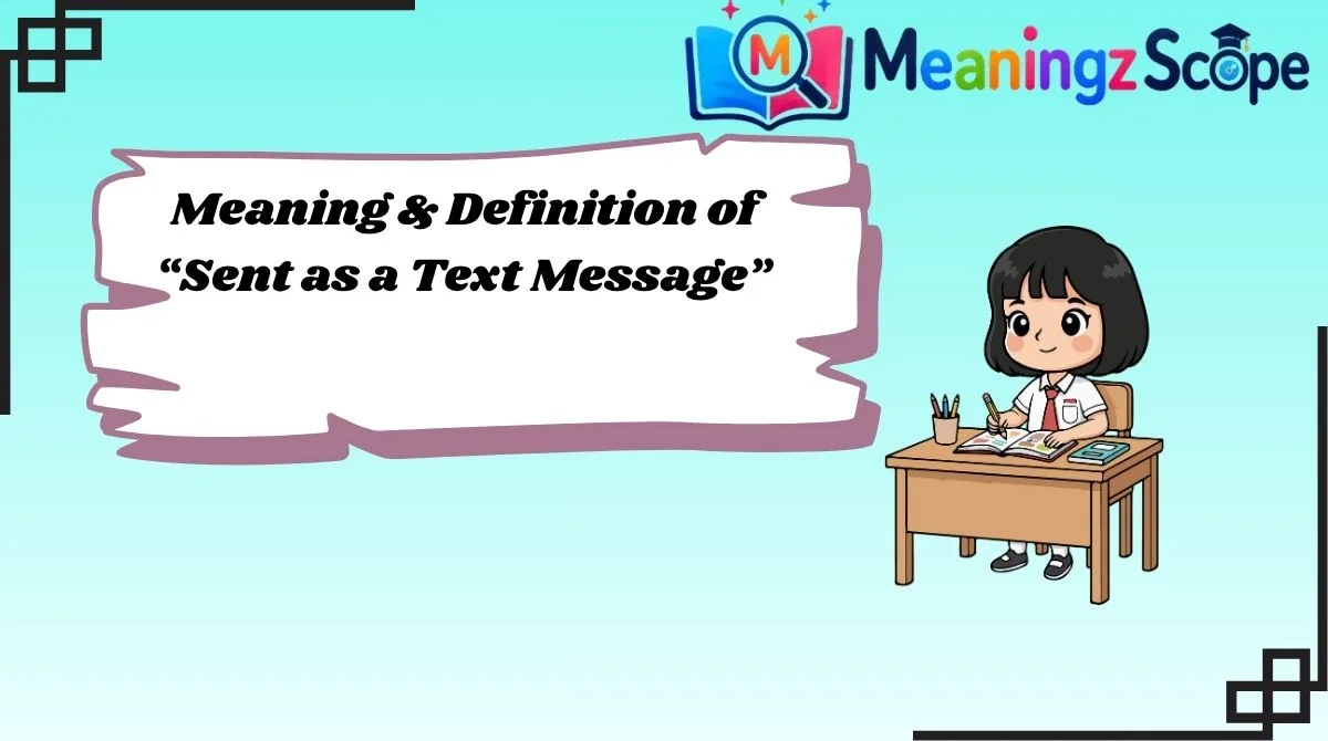 Meaning & Definition of “Sent as a Text Message” Meaning & Definition of “Sent as a Text Message”